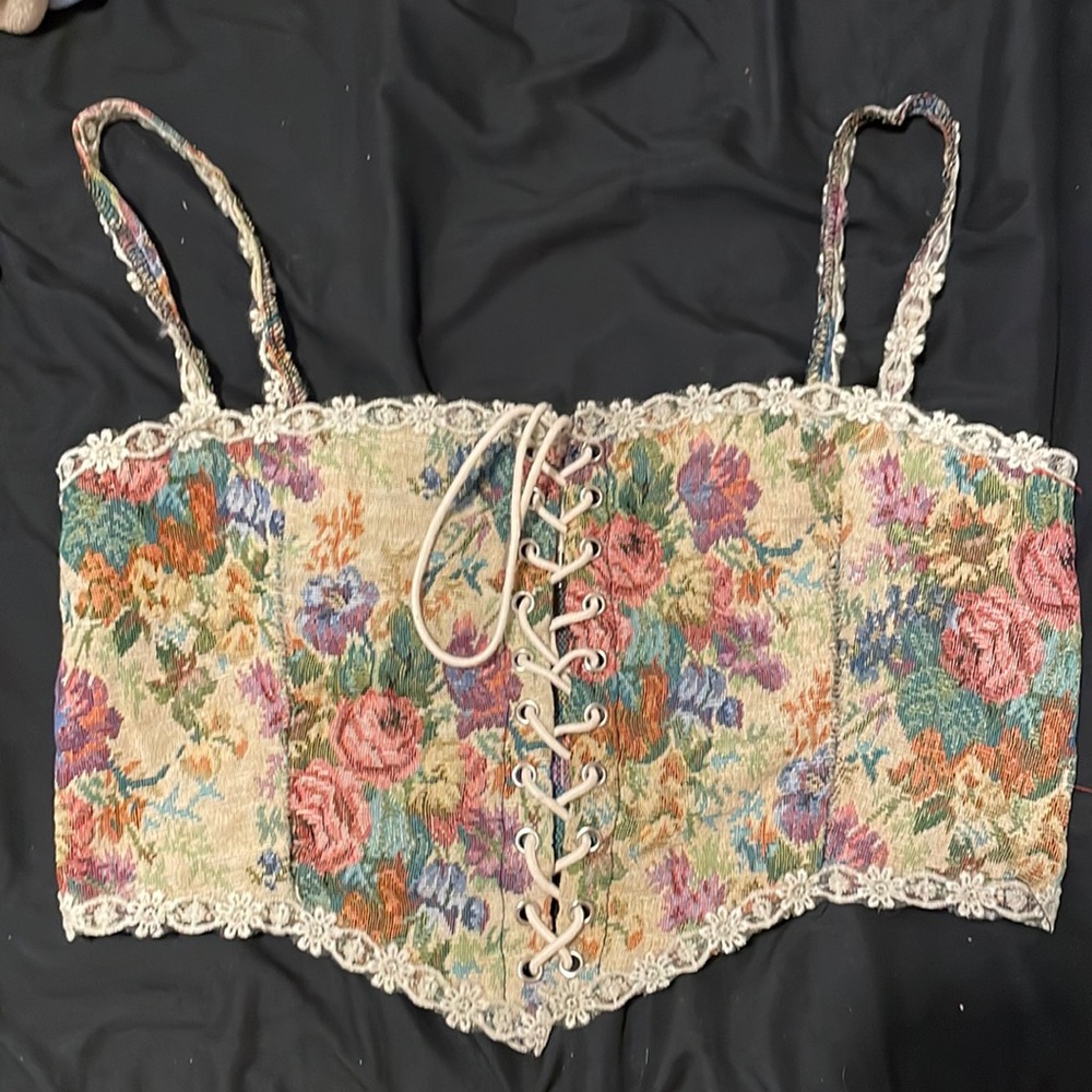 Floral corset top